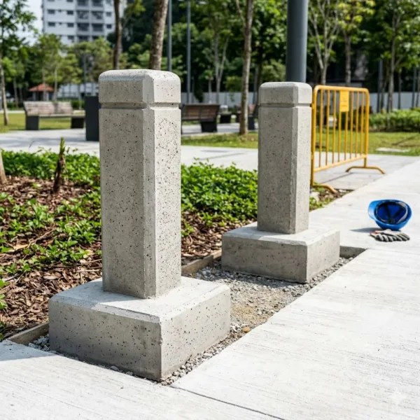 Concrete Bollard with Footing